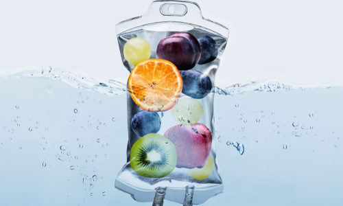 Close-up,Of,Various,Fruit,Slices,In,Saline,Bag,Dip,In Close-up,Of,Various,Fruit,Slices,In,Saline,Bag,Dip,In